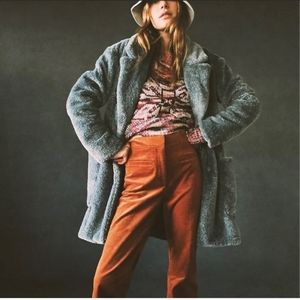 Maeve by Anthropologie Lisanne faux fur coat